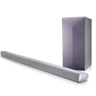 LG SOUND BAR 320 W Home Theatre Wireless Subwoofer Simplink Silver Color