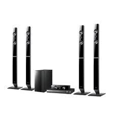 Samsung HTF455BK- 1000W Home Theatre 5.1CH 4 Tall Bluetooth Metal Grill Speaker See-Thru-Design