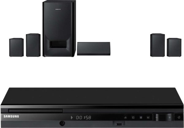 SAMSUNG  Home Theatre HTF450BK- 1000W  5.1CH Bluetooth Metal grill speaker See-Thru-Design