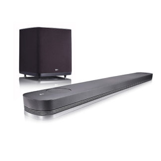 LG 500 W Home Theatre Wireless Subwoofer Black Color Upfiring Speakers Chromecast